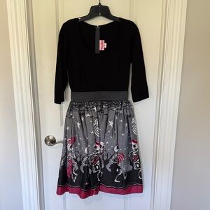 Pinup Couture Black and Gray Skeleton Band